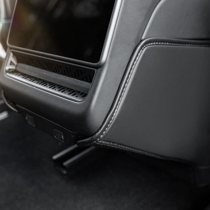 For 2025 Model Y Juniper rear air conditioning vent anti kick pad, Refreshed Model Y interior suede protection pad, dust pad