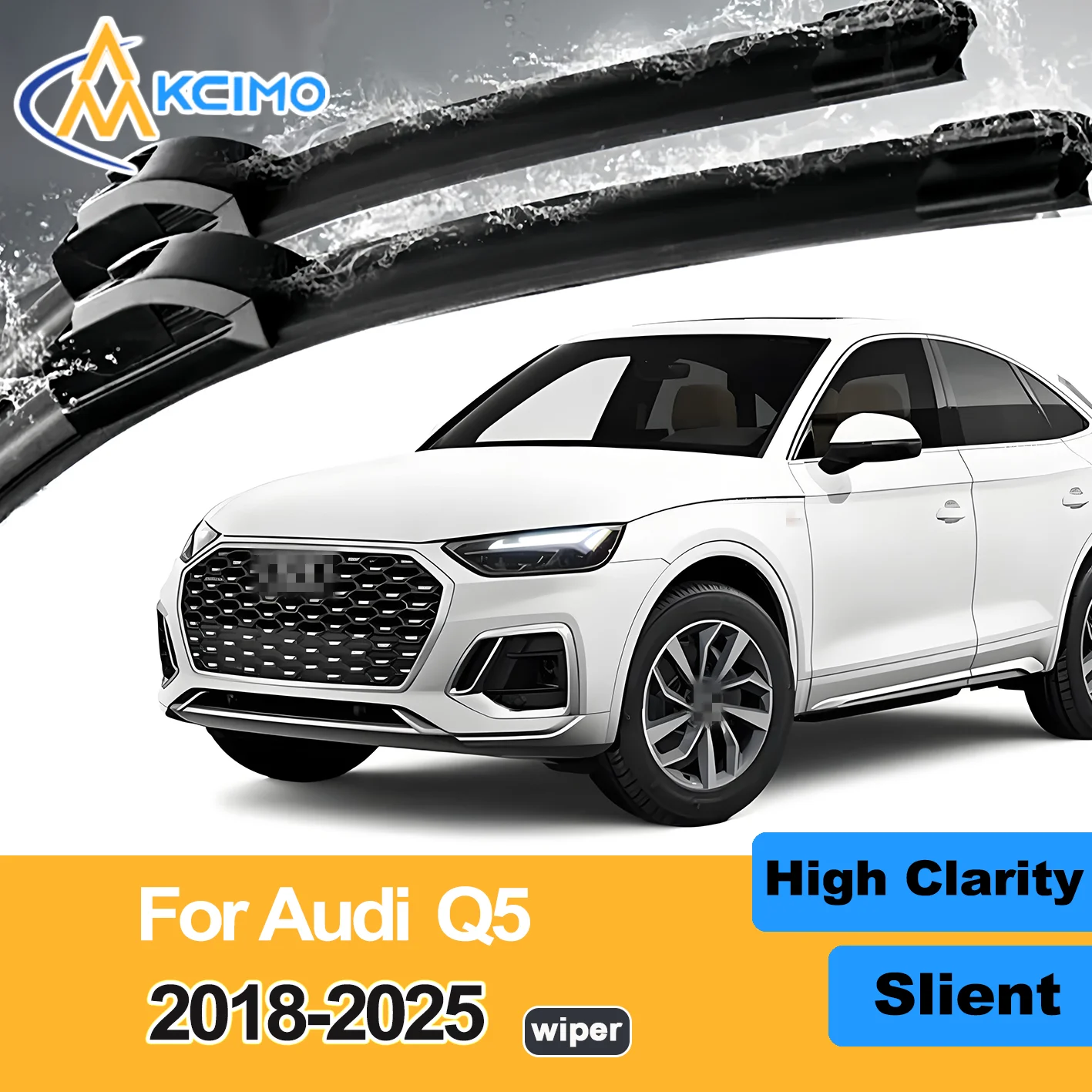 

2PCS New Front Windshield Wiper Blade for Audi Q5 FY 2018-2025 Front Windshield Auto Wipers Blade Accessories 2025 2024 2023