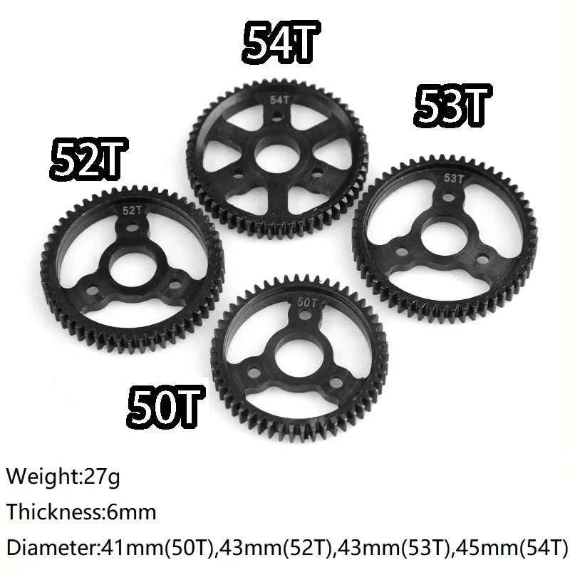 Steel 50T 52T 53T 54T Spur Gear 0.8M 32P for Traxxas Slash 4x4 VXL Stampede Rustler 1/10 RC Car Upgrade Parts