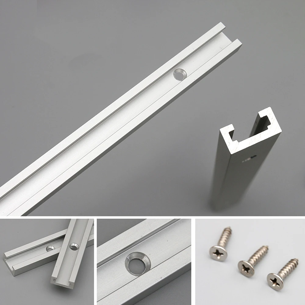 19Type T Slot Track Aluminum Profile Woodworking DIY Rail Jig Fixture Connector Guide Rail T-Track Slider Woodworking Tools