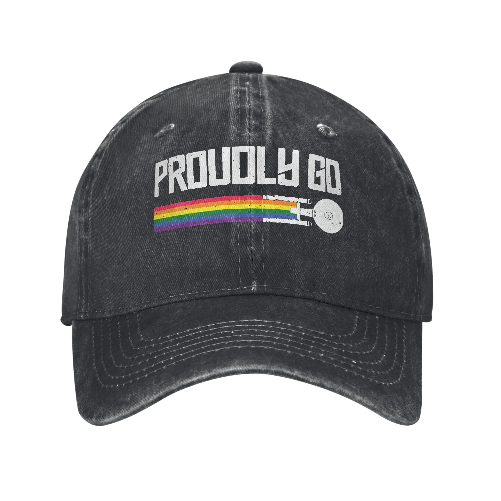 Vintage Stars Treks proudly go final Baseball Caps Unisex Style Distressed Washed Snapback Cap  Outdoor All Seasons Fit Caps Hat
