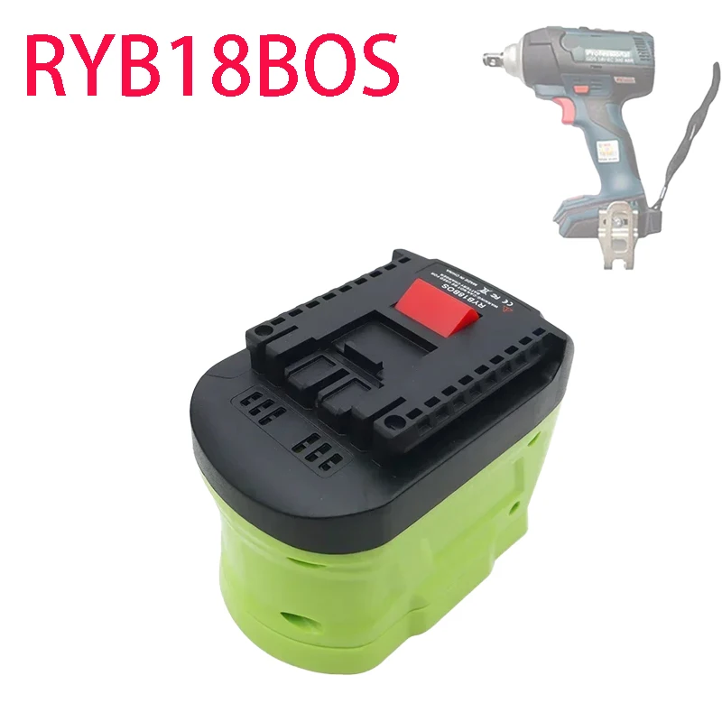 

RYB18BOS Battery Converter Adapter for Ryobi 18V Lithium-ion Batteries Converting To for Bosch 18V Battery Power Tools Drills