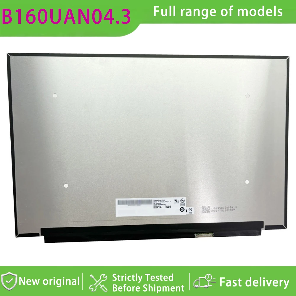 B160UAN04.3 16.0 Inch Wuxga 10 Aspect Ratio Ips Grade Lcd Display Panel Matte Non-touch  for Laptop Assembly Replacement Part