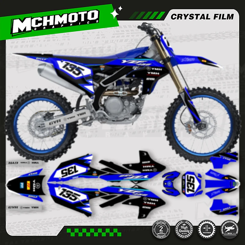 

MCHMFG для YAMAHA YZF250 2024 2025 2026 YZF450 2023 2024 2025 пользовательские командные мотоциклетные графические наклейки наборы наклеек