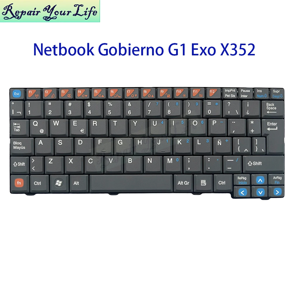 Latin Keyboard For Netbook Del Gobierno G1 EX0 X352 BGH X320 X325 Teclado Without Backlit Gray Keycaps V091928AK1 82B382-FA8003