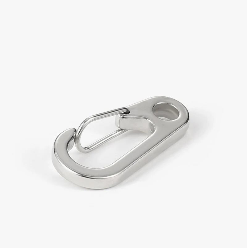 10Pcs Stainless Steel Carabiner Clip Spring-Snap Hook, Mini Quick Release Hook for Outdoor Key Chain Camping Fishing Traveling