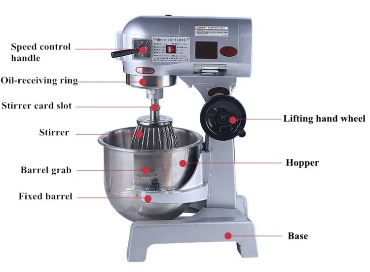 Professional 20L Electric Stand Food Mixer Blender Planetary Cooking Mixer Egg Cake Milk Shake Beater Dough Mixer Machine - view 6