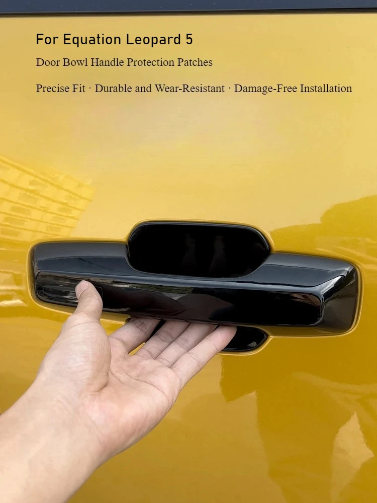 For Equation Leopard 5 outer door bowl puller stickers modified door handle protection decorative accessories