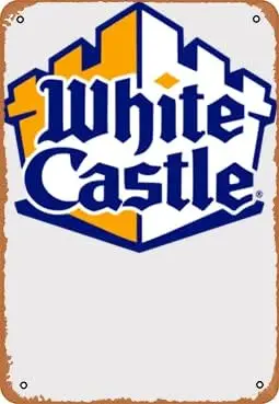 Vintage Tin Signs White Castle Food Burger Gift Vintage Wall Decor Retro Art Tin Sign fun Metal Sign Funny Decorations for Home