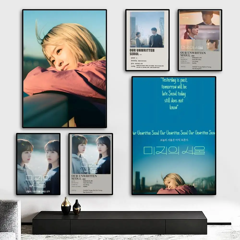 O-Our Unwritten Seoul Painting Calligraphy HD Canvas Poster living room bedroom bar aesthetic decoration