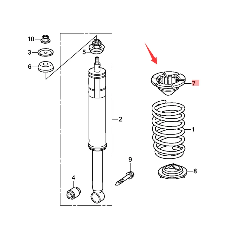 52691-SNA、Rear damper spring buffer, shock absorbing rubber block, 52691-SNV-P00 for eight generations of Civic and CIIMO