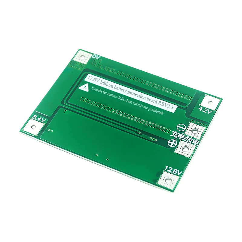 3-cell 11.1V 12.6V 18650 lithium battery protection board with equalization, capable of starting an electric drill, 40A current