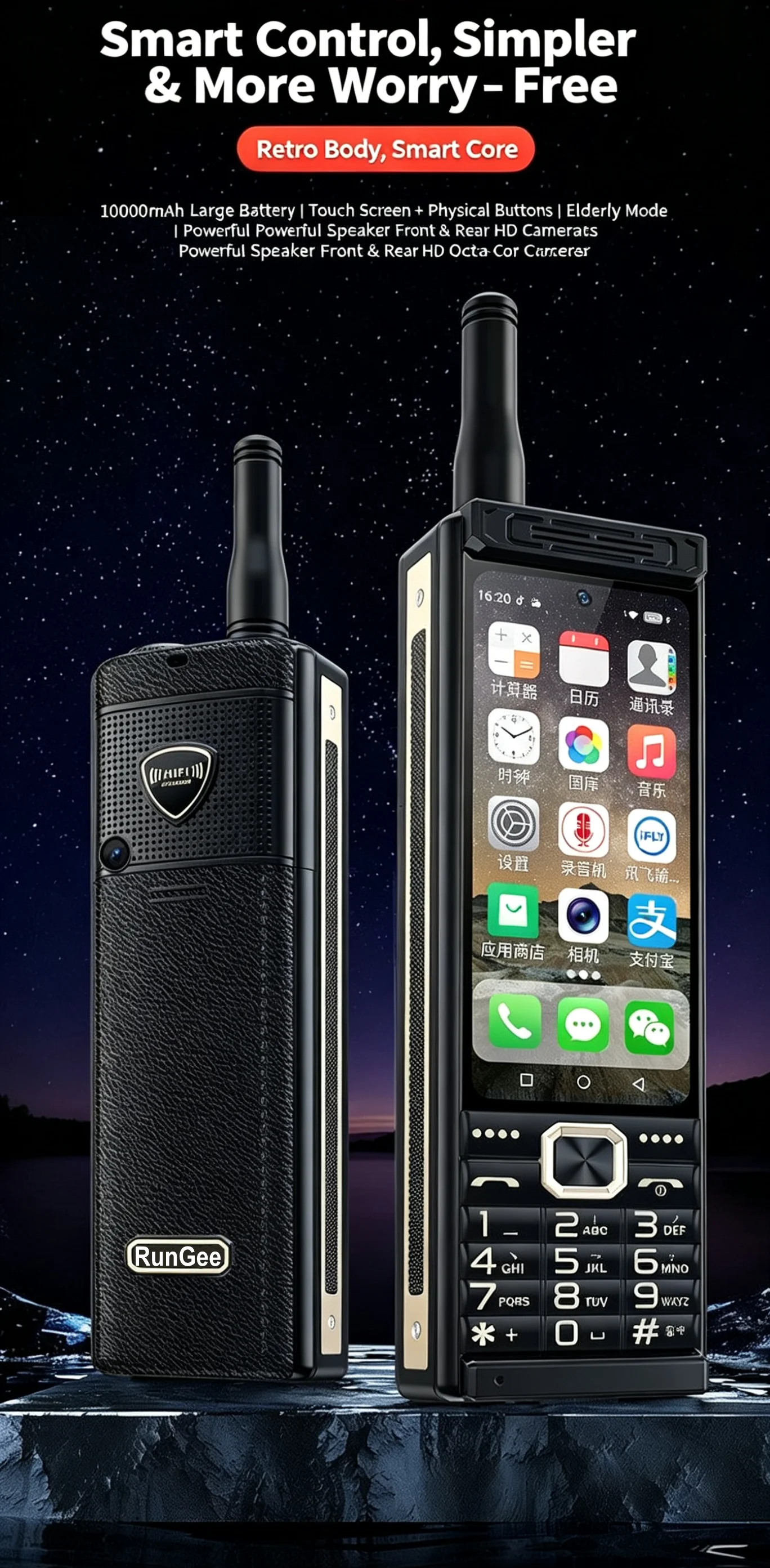 S27147313e8934d24935f643fee15fdbaQ Touch  Screen 4G LTE Mobile Phone Android 13 4GB RAM 64GB ROM Fast Charging Dual SIM WiFi 5G/BT5.0/GPS