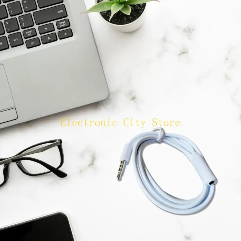 3.5mm Male to 3.5mm Female Stereo Sound Cable Flexible Portable Extend Line HU8D