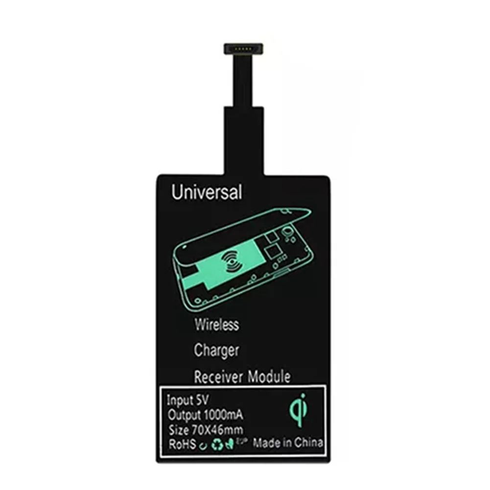 Receptor de carga inalámbrica liviano Adaptador de cargador inalámbrico rápido universal (para micro-USB A)