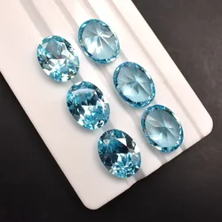 Pretty Light Aquamarine Stone Unheated 12.50 Cts 12x16mm Oval Cut AAAA+ Loose Gem