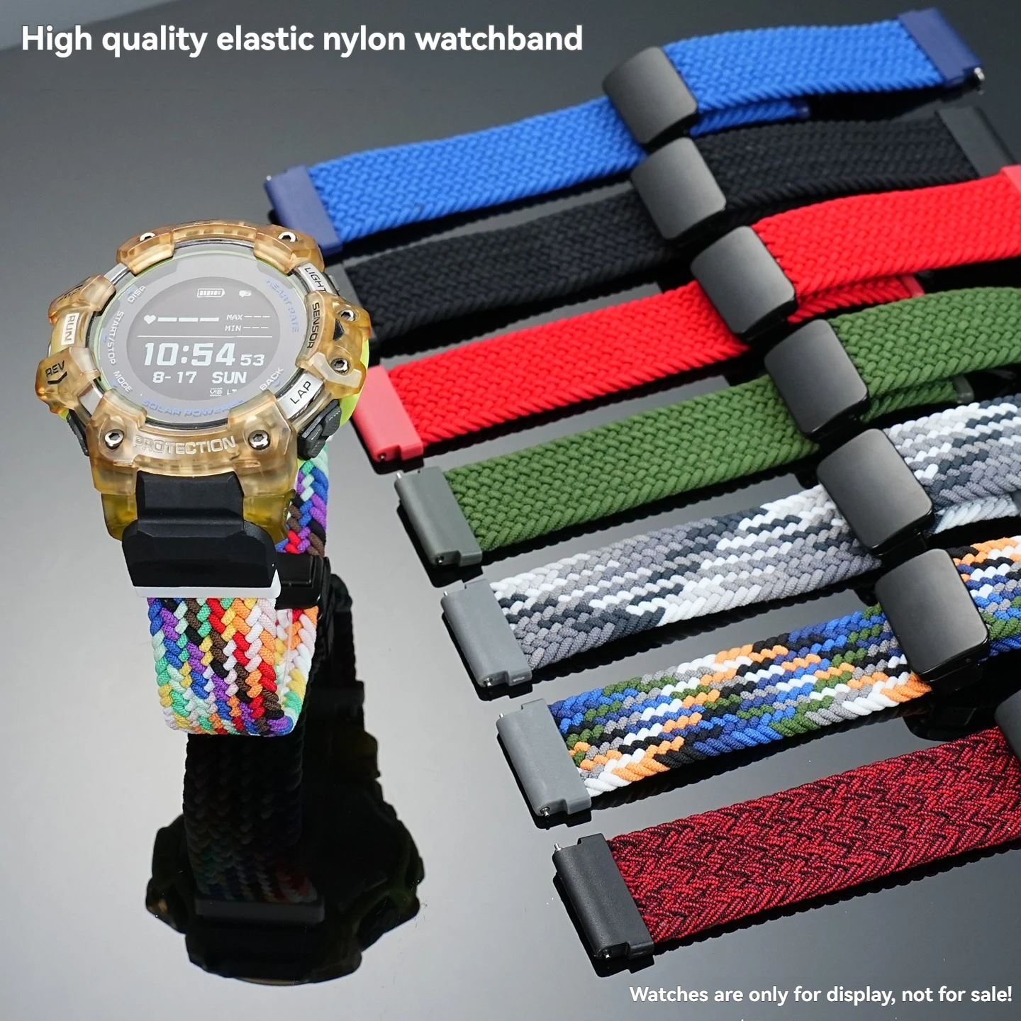 حزام ساعة رياضي من النايلون gbd-h1000 لساعة G-SHOCK Casio الذكية 3475 GBD-H1000 سلسلة حزام ساعة قماش رياضي معدل 22 ملم