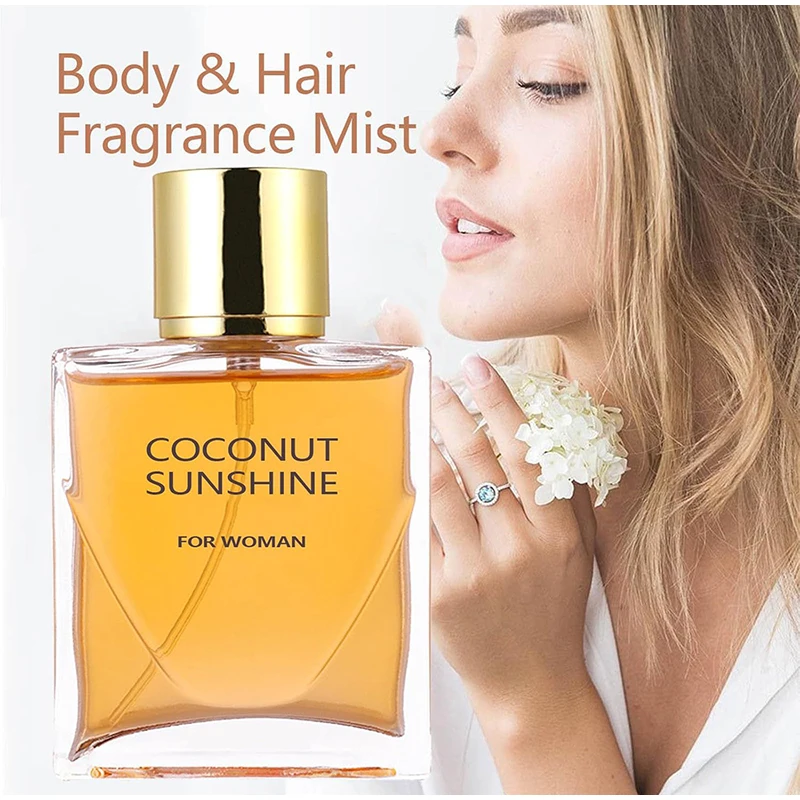 

Новый кокосовый солнечный свет духи для женщин, стойкий ванильный аромат, тропический летний аромат, сладкая цветочная вода, туалетная вода, подарок