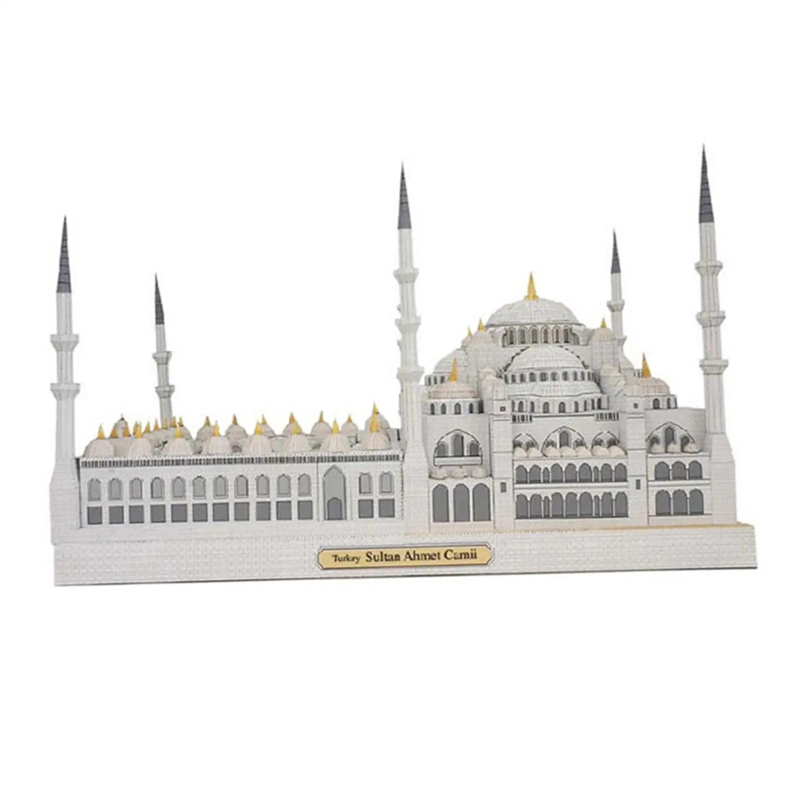 Blue Mosque Architecture Model Set DIY Building Kits for Desktop Decoration