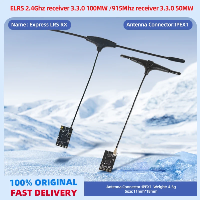 

5 шт. ELRS 915 МГц/2,4 ГГц NANO-приемник с антенной типа T, поддержка Wi-Fi, обновление для RC FPV, детали для траверсивных дронов