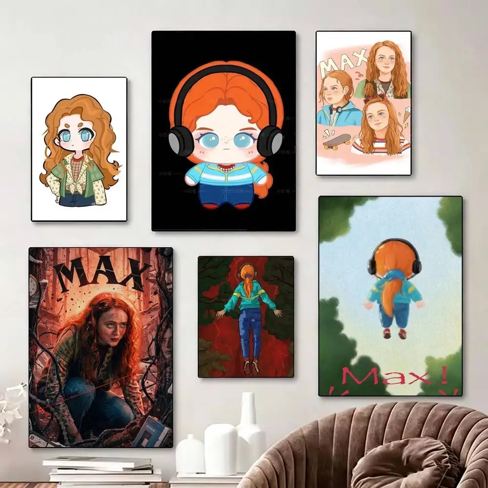 Sadie Sink Stranger Poster Perfect Space Sticker Self Adhesive for Office Home Theater Wall Art Decor Fancy Gift