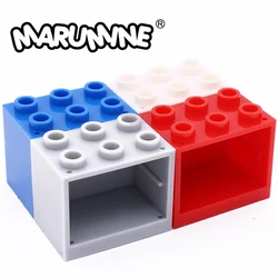 Marumine Brick Mini Furniture Parts 2x3x2 Drawer Box Building Block Accessories Are Compatible with 92410 4533 4536 Toy Models