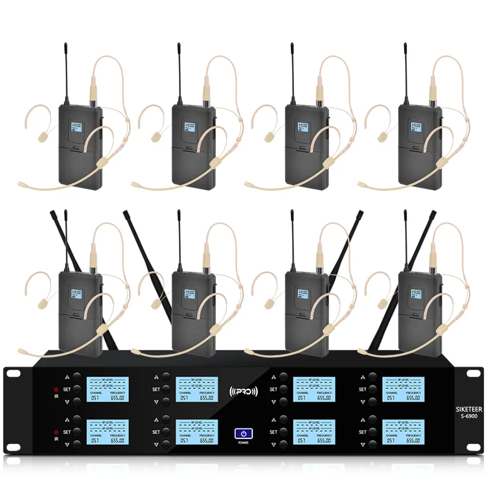 Imagem -03 - Uhf Microfone sem Fio 8-channel Handheld Microfone Adequado para Karaoke Festa Evento Performance de Palco Profissional