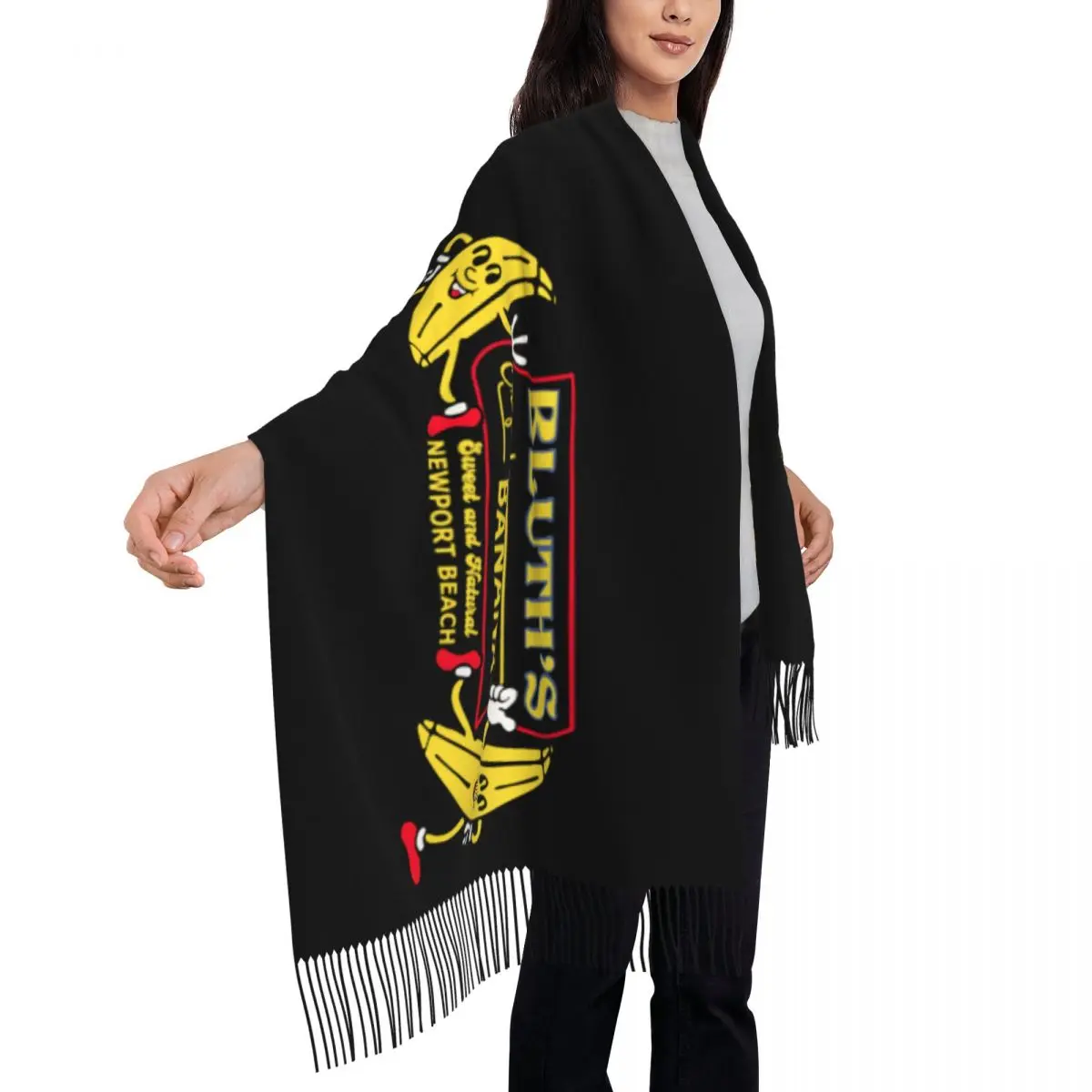 مخصص مطبوعة القبض على التنمية Bluth's المجمدة الموز وشاح النساء الرجال الشتاء الخريف الدافئة الأوشحة شال التفاف #4