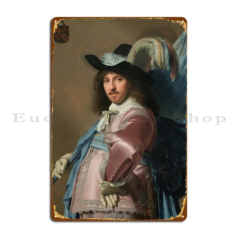 Andries Stilte As A Standard Bearer 1640 Johannes Cornelisz Verspronck Metal Signs Classic Custom Wall Mural Tin Sign Poster