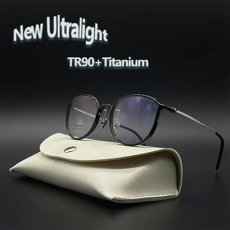 

Ultralight Titanium TR90 Myopia Glasses Retro Round Small Frame Optical Prescription Eyeglasses Frame Men And Women