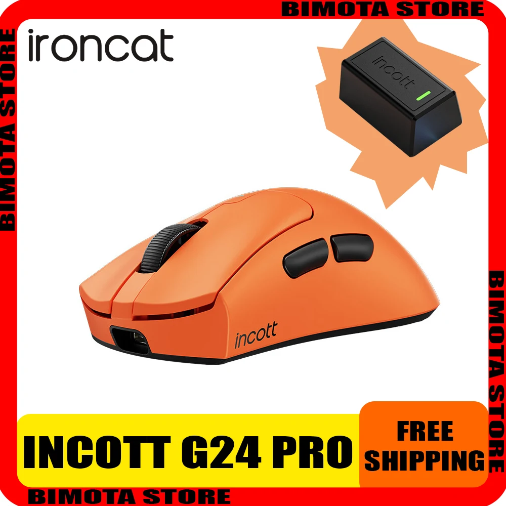 

Incott G24 Pro Wireless Mouse 8k Paw3950 Sensor Dual Mode Fast Charge Gaming Mouse Custom Ergonomics Mice Pc Gamer Accessories