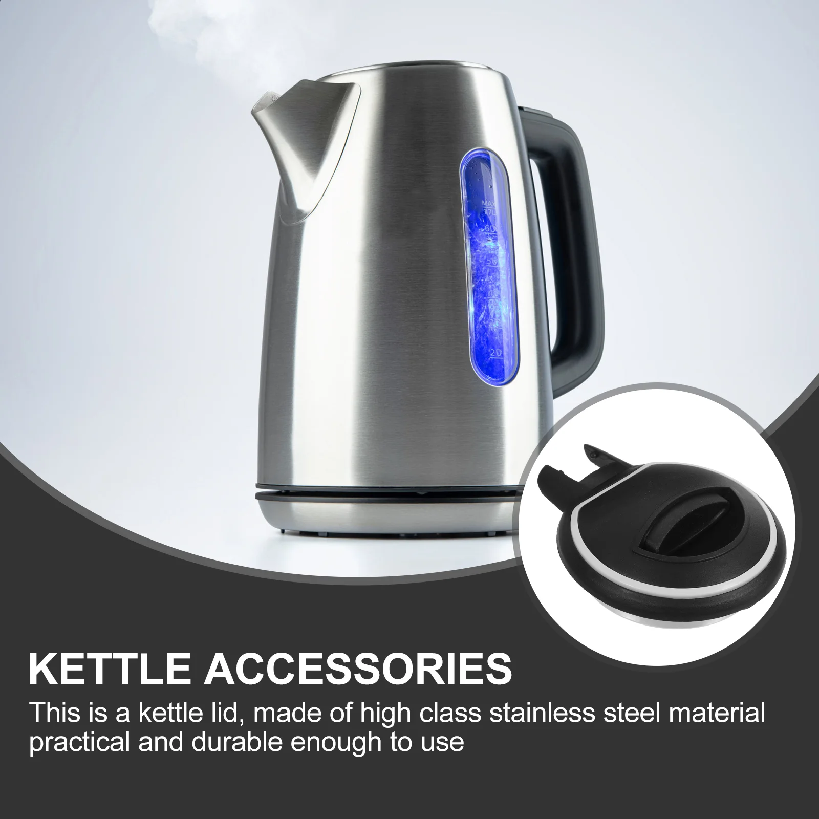 Electric Tea Kettles Automatic Shut off Lid Electrical Teapot Cover Replacement