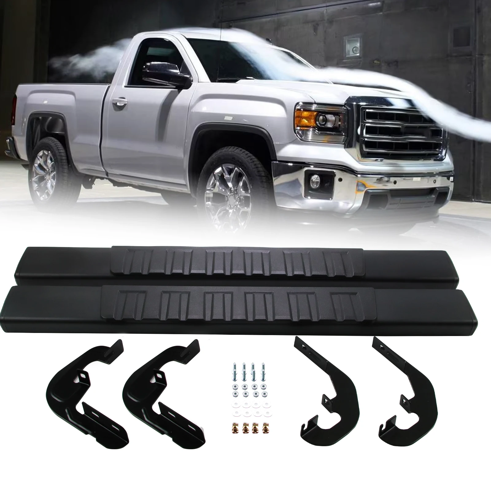 Running Board for 07-19 Sierra Silverado 1500 2500HD 3500HD Standard Cab