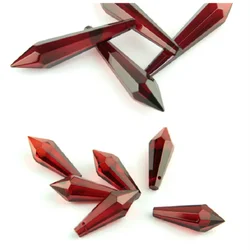 38MM/63mm/76mm Dark Red Crystal Lighting Prism Parts Crystal Hanging Chandelier Parts Hair Accessories