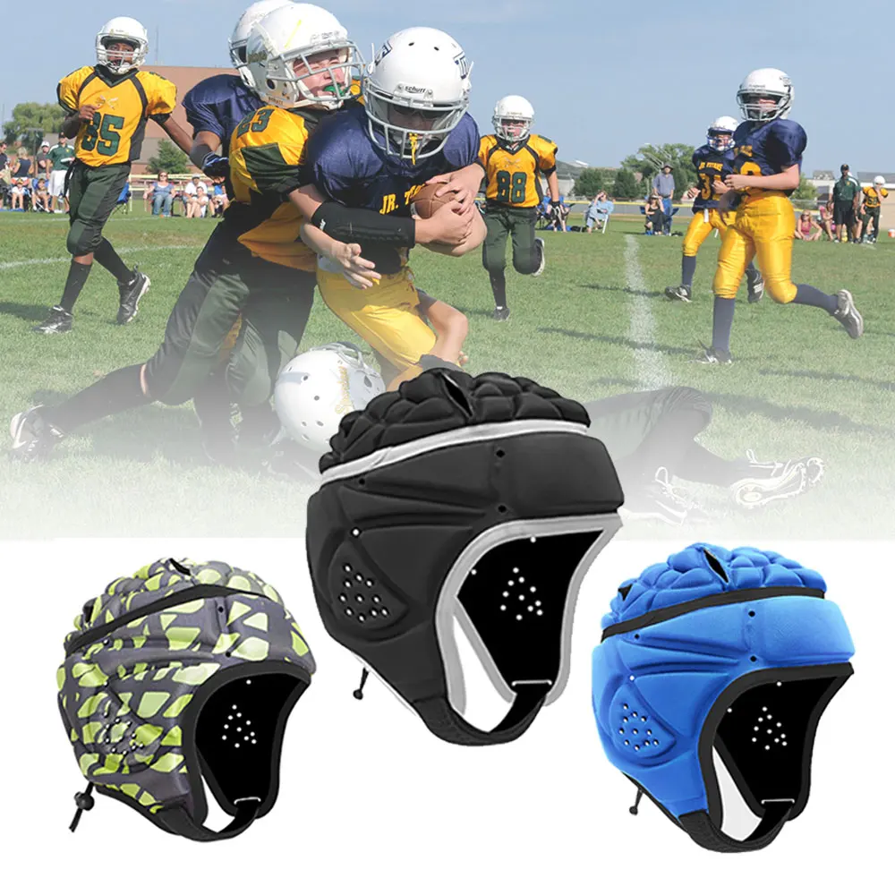 Casco protector de cabeza de niño, protector de cabeza de Rugby, acolchado, Reduce el impacto, protección contra colisiones