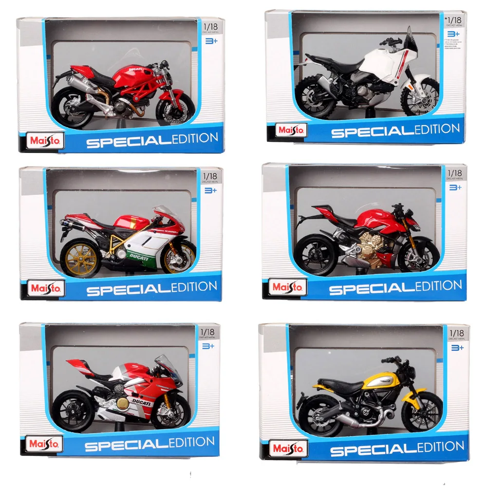 1/18 Maisto Ducati Super Naked V4 S Scrambler Panigale V4S 1199 Monster 900 Desert X 1098s Superleggra moto Diecast Model