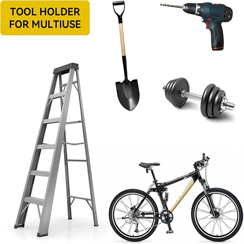 ABJI-Garage Organizer Trimmer Rack, Garden Power Tool Hanger Weed Whackers Holder Wall Mounted For Grass Trimmer