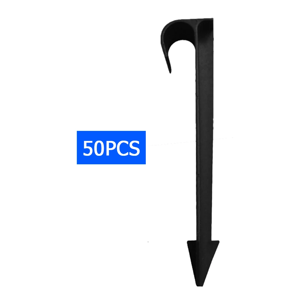 50PCS Garden Irrigation Hose Anchors 16mm Fixed Stakes for Hose Drip Irrigation Garden Watering Dripper Sprinkler Bracket