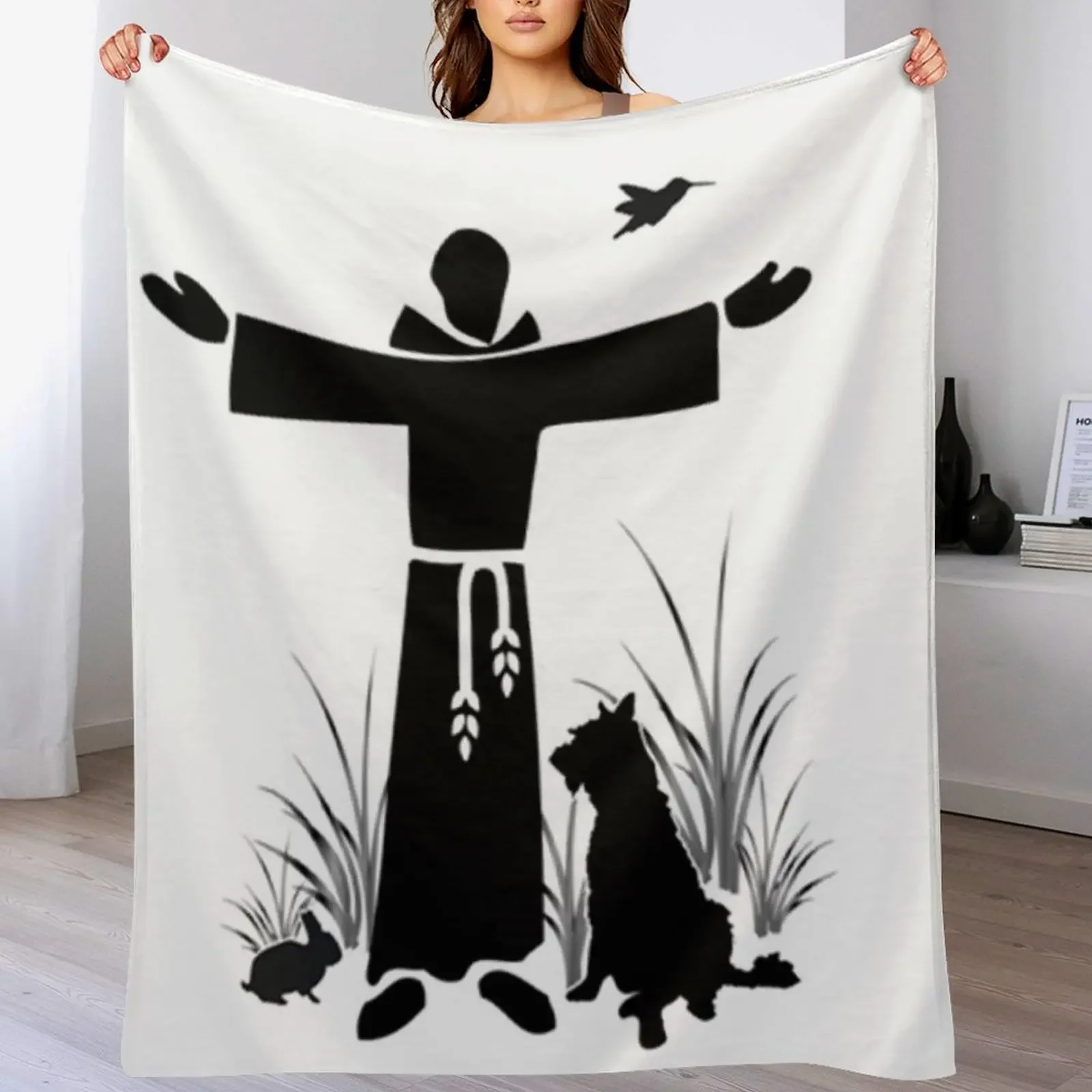 

Feast of St Francis of Assisi Throw Blanket Plaid on the sofa christmas gifts Camping Comforter Blankets