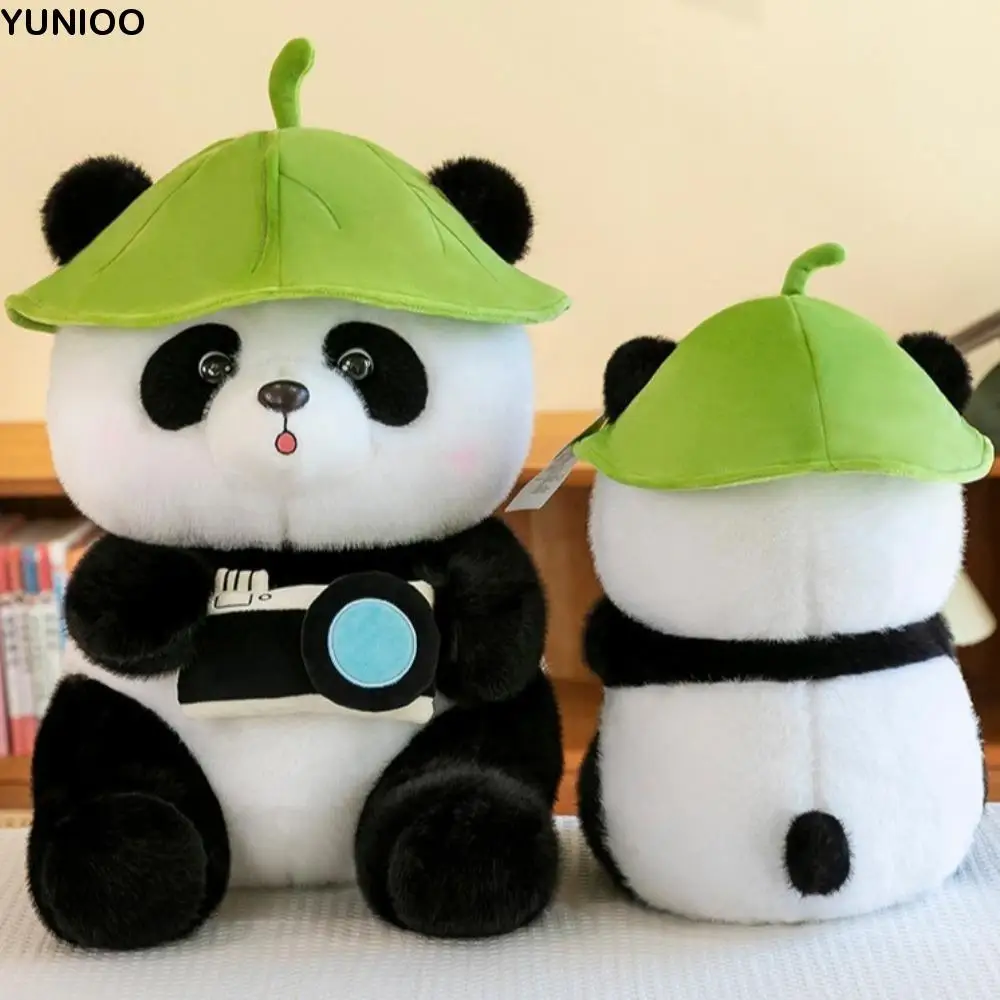 

Animal Cuddly Panda Plush Toys Soft Kawaii Panda Holding Camera Doll Fluffy Stuffed Panda Doll Christmas Gift