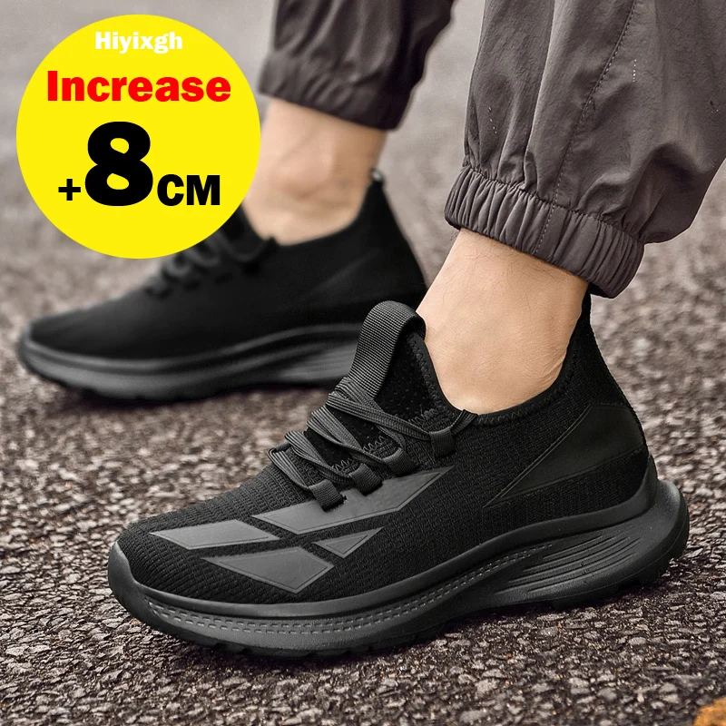 

Man Sneakers Elevator Shoes Hidden Heels Breathable Heightening Shoes For Men Increase Insole 8CM Lift Sports Casual Height Shoe