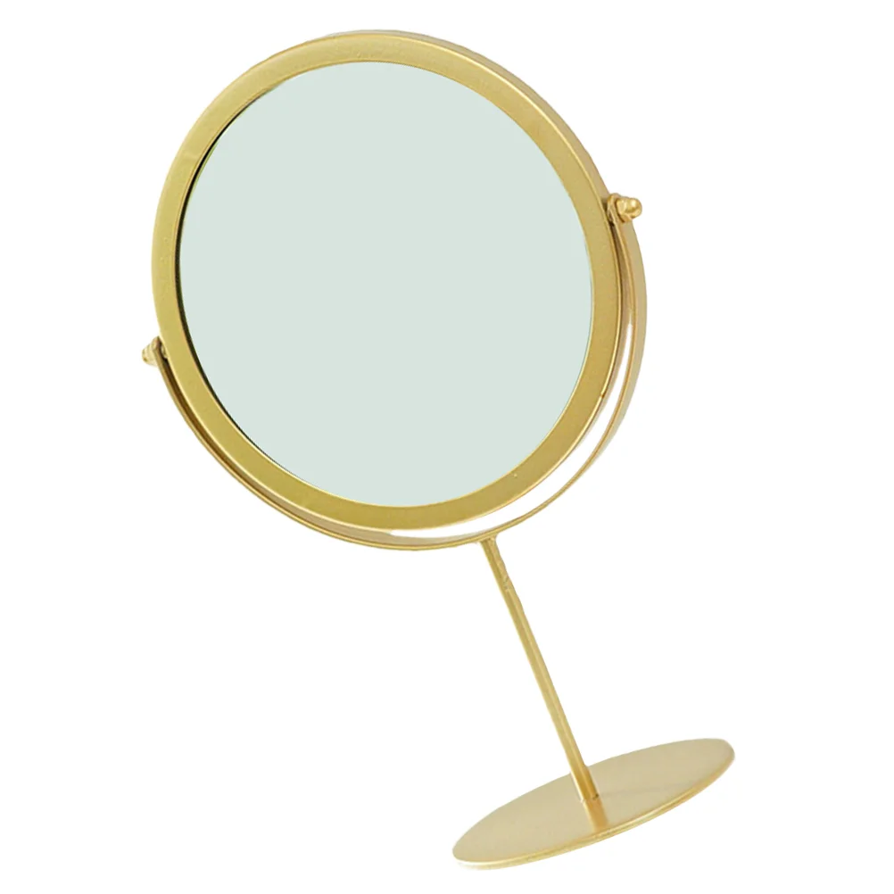 Vanity Mirror Home Woman Makeup Desktop Girl Decor Modeling Cosmetics Metal Scene Student