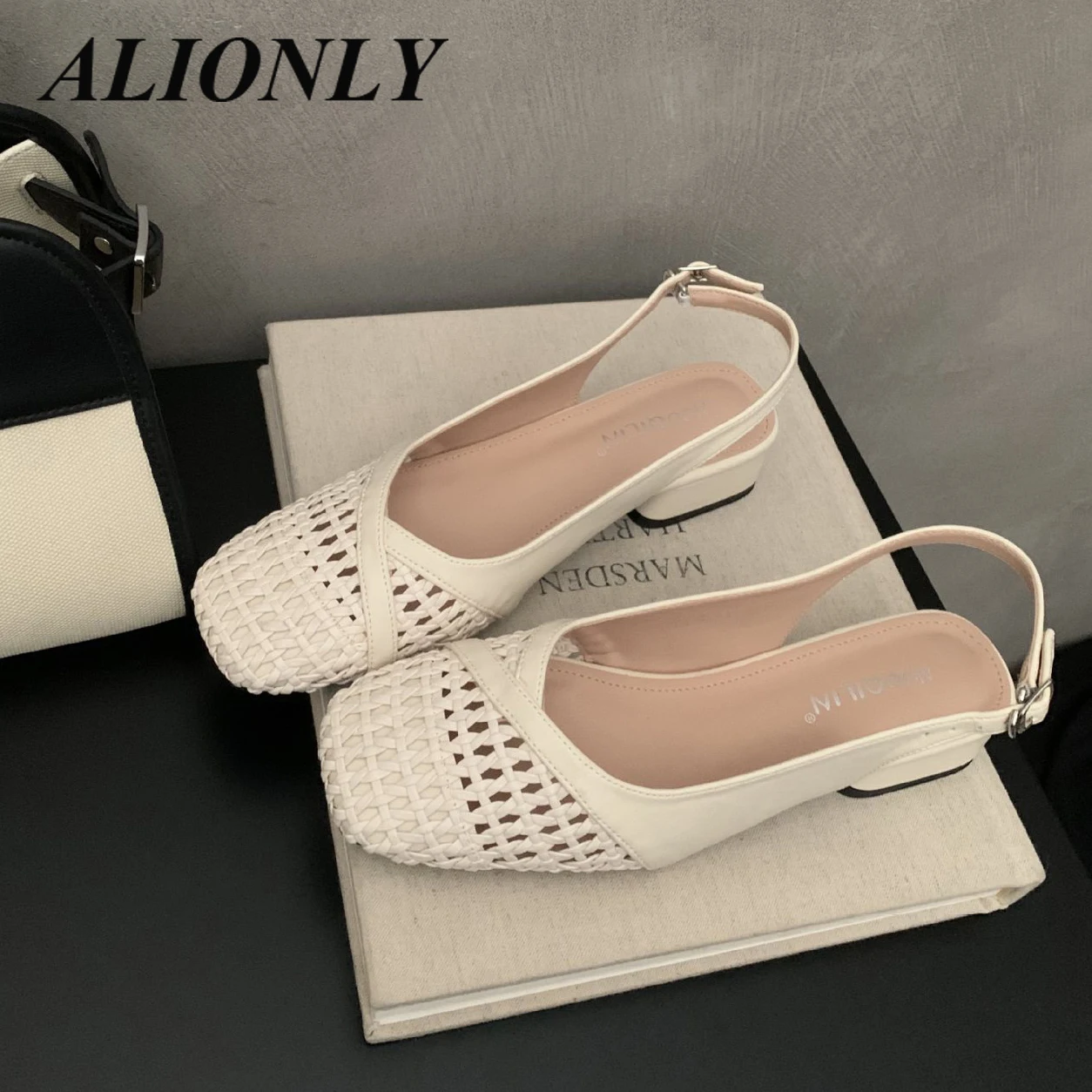 

Alionly/2026, новые весенние женские туфли-лодочки с леопардовым принтом, элегантные вечерние женские туфли на тонком низком каблуке с острым носком, Zapatos De Mujer