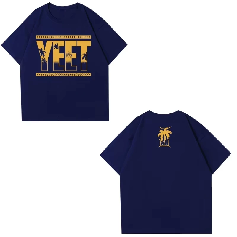 الحدث الرئيسي 2025 تي شيرت صيفي جديد بأكمام قصيرة للرجال مشغل الحدث الرئيسي Jey يستخدم Jeuso Yeet تي شيرت قطني أصفر