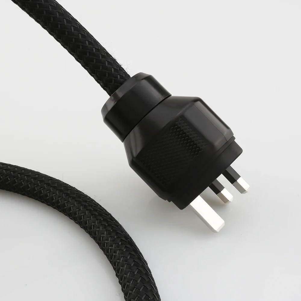 Сетевые выводы Viborg для Великобритании, шнур питания HIFI с штекерным кабелем из чистой меди с родиевым покрытием для Великобритании для HongKong, Singpore