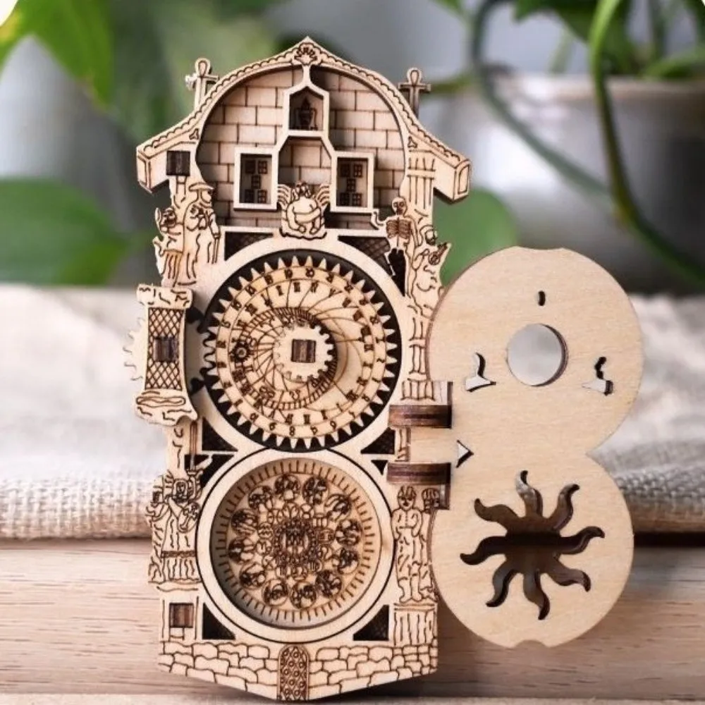 Wooden Prague Square Fridge Magnets European Style Unique Design Tourism Souvenir Magnets Souvenir Collection