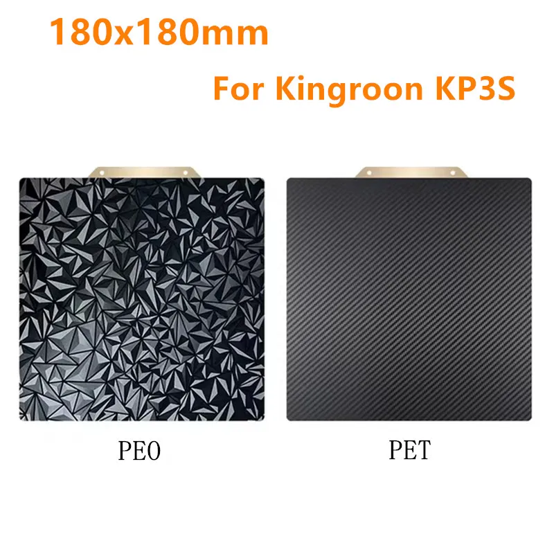 

ENERGETIC PEI Build Plate Kingroon KP3S 180x180mm Double Sided Smooth PEO PET PEY Spring Steel Flexible Magnetic Print Bed