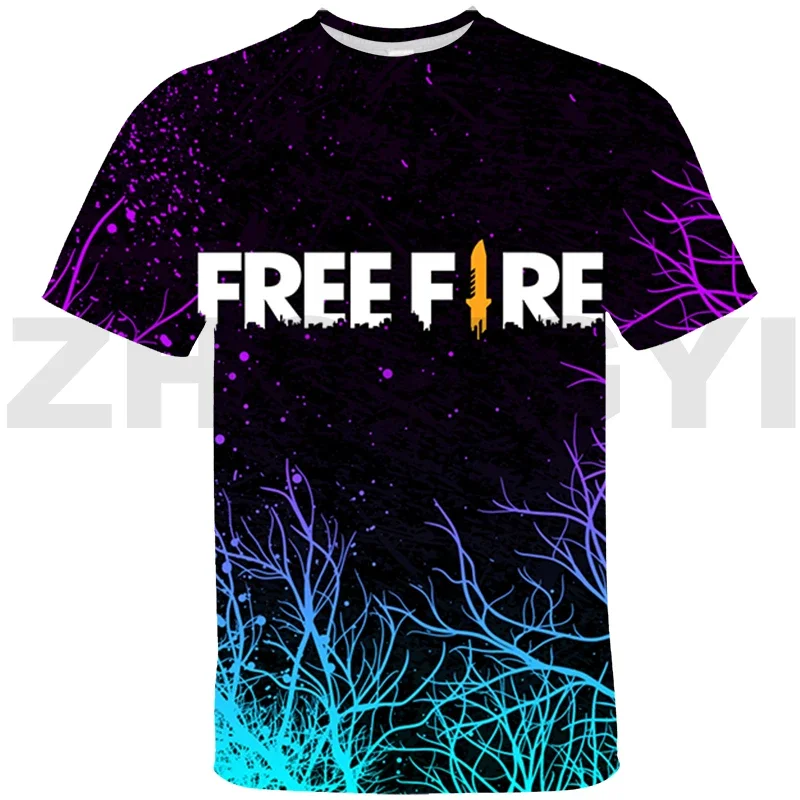 Anime Clothes Free Fire Garena O-Neck T Shirt Kids Free Fire Game Tshirt Men 3D Print Tops Tees Streetwear T-shirt Short Sleeve