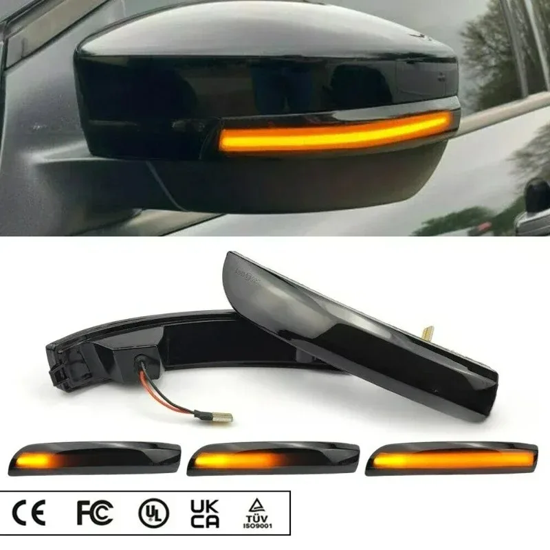 Novità per 13-18 ANGRONG Dinamico LED Specchietto retrovisore Indicatore di direzione Kuga Escape EcoSport Affumicato