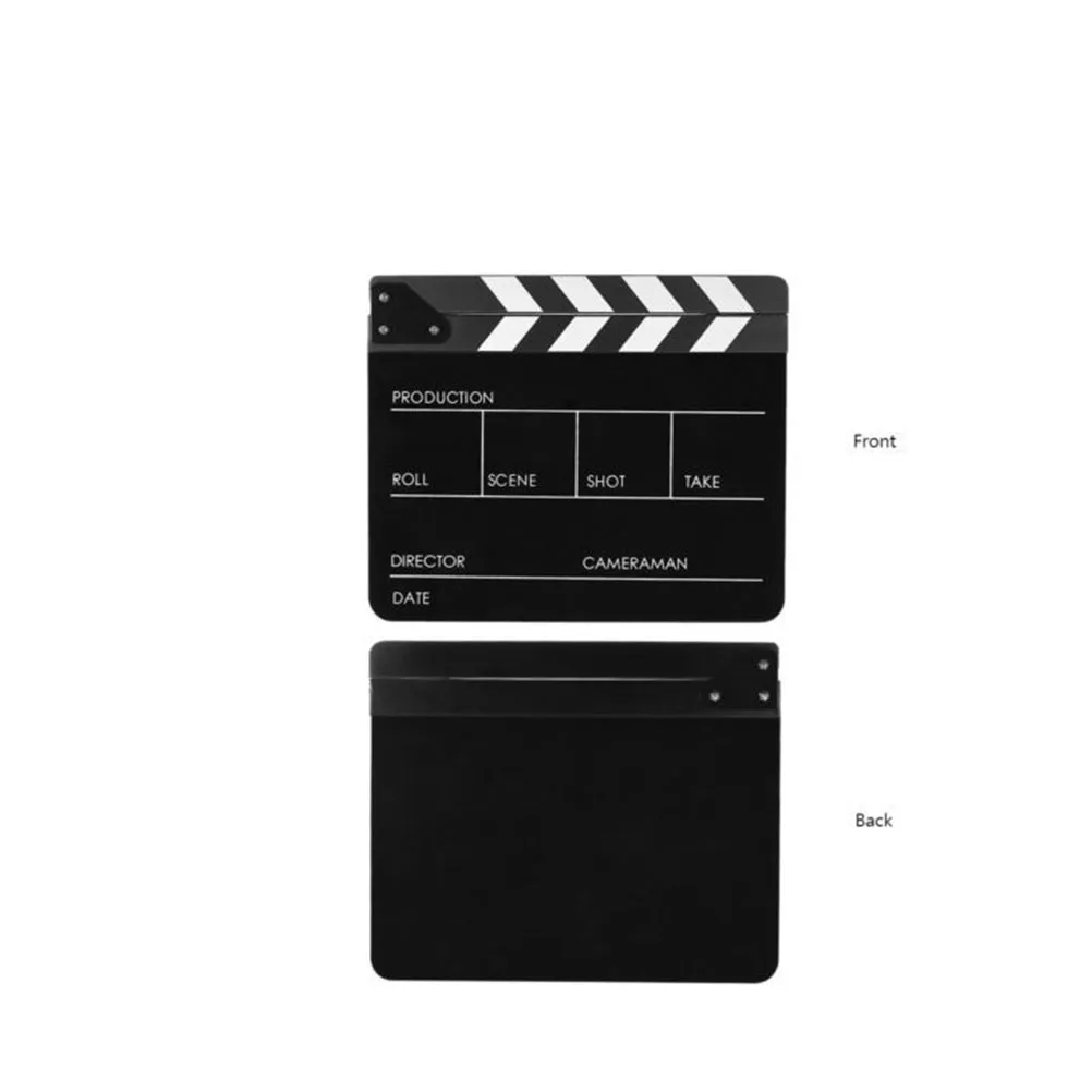 

Acrylic Field Recorder Clapper Board Film Movie Clapboard Black Directors
